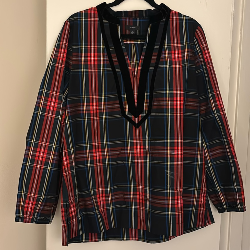 J.Crew Tartan Blouse